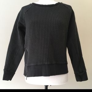 Reebok cropped zippered trim Waffle sweatshirt